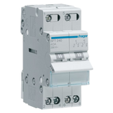 Hager Changeover switch, on-off-on, Din rail, 2-pole, 40A - Rubicon Installer Portal
